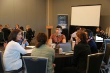 Dr. Jasmin Tiro and fellows during a small group discussion