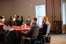 Each small group was assigned one ORBIT Faculty to facilitate group discussions (Dr. Ty Ridenour pictured)